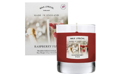 Rassberry Fizz - Scented Candle by Wax Lyrical - Made in England - Includes a Free SHOOK Carry Bag