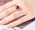 Ring of Elizabeth (Ruby Red)! - Adjustable Size! - Rhodium Plated ! - with European Crystals! - Free Box Packaging!