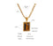 Vintage Stone Necklace - 18K Genuine Gold Plated over Pure Stainless Steel! - Chic Design! - Free Box Packaging!