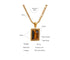 Vintage Stone Necklace - 18K Genuine Gold Plated over Pure Stainless Steel! - Chic Design! - Free Box Packaging!