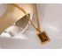 Vintage Stone Necklace - 18K Genuine Gold Plated over Pure Stainless Steel! - Chic Design! - Free Box Packaging!