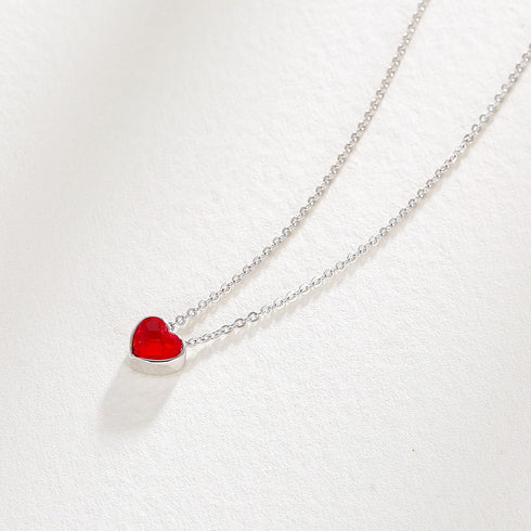 Eternal Love Necklace - Pure S925 Sterling Silver (Chandi) - Embellished with Genuine European Crystals - Free Box Packaging!