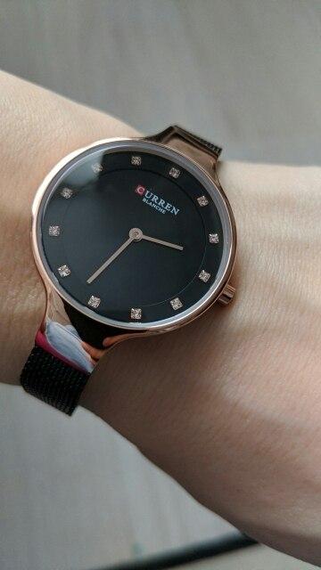 Curren Women's All Black Gold Plated! - Adjustable Steel Strap! - Sparkling Crystals! - 1 Year Warranty!