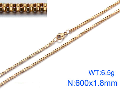 Zeus Chain! - Medium Length! - 14K Thick Gold Plated! - Strong Lasting Shine! - 600MM Length!