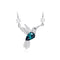 Where Birds Dare Necklace - Pure Sterling Silver - Genuine European Crystals - Free Box Packaging