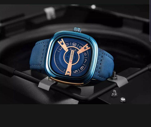 Kademan Modern Design! - Royal Blue Leather! - 1 Year Warranty! - Hot Seller!