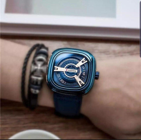 Kademan Modern Design! - Royal Blue Leather! - 1 Year Warranty! - Hot Seller!