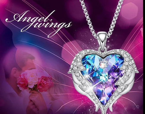 Niovani Pure Love Necklace! - Genuine European Crystals! - Pure Silver Plated! - Sparkling! - Hot Seller! - NEW Design! - Limited Edition!