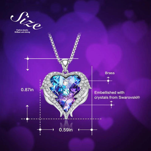 Niovani Pure Love Necklace! - Genuine European Crystals! - Pure Silver Plated! - Sparkling! - Hot Seller! - NEW Design! - Limited Edition!