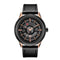 Curren Men's All Jet Black! - Ultra Soft Genuie Leather! - Water Resistant! - Modern Design! - Free Gift Packaging!