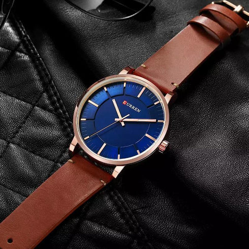 Curren Men's Watch - Ultra Soft Genuine Leather - Box Packaging! - Water Resistant 3ATM! - 1 Year Warranty