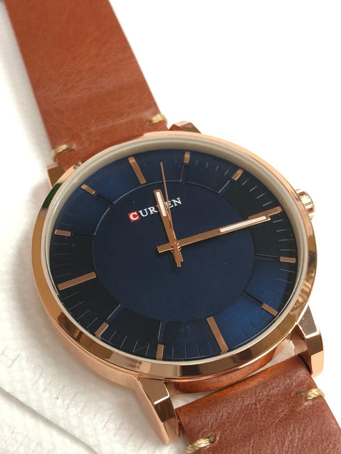 Curren Men's - Modern Elegance! - Ultra Soft Genuine Leather! - Water Resistant! - 1 Year Warranty!