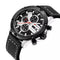 Curren Men’s Modern Elegance! (Black & Sparkling Silver) - Ultra Soft Genuine Leather! - Working Chronograph! - Water Resistant! - 1 Year Warranty!