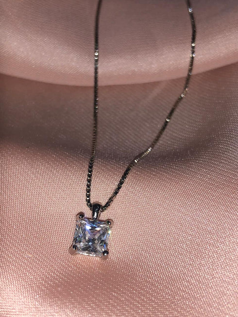 Sparkle With Me! - Niovani Stone Necklace - Pure S925 Sterling Silver! - Simulated Diamond! - 5AAAAA Cubic Zirconia! - Free Gift Packaging!