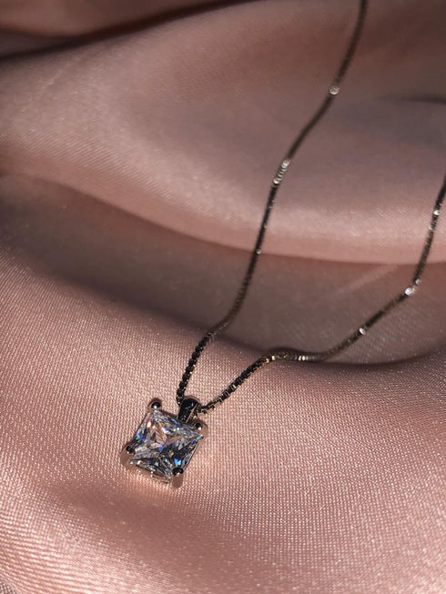 Sparkle With Me! - Niovani Stone Necklace - Pure S925 Sterling Silver! - Simulated Diamond! - 5AAAAA Cubic Zirconia! - Free Gift Packaging!