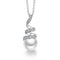 Pearl of Love! - Pure 925 Sterling Silver (Chandi) Necklace - Studded with Genuine European Crystals