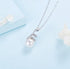 Pearl of Love! - Pure 925 Sterling Silver (Chandi) Necklace - Studded with Genuine European Crystals