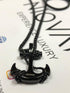 Ocean's Anchor! - Majestic Black! - Stainless Steel Necklace! -550 MM - Free Box Packaging!