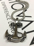Ocean's Anchor! - Sparkling Silver! - Stainless Steel Necklace! - 550 MM - Free Box Packaging!