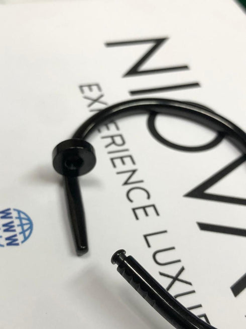 Screw Bracelet! - Small Size! - Jet Black! - Quality Stainless Steel! - Free Box Packaging!