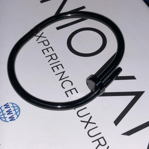 Screw Bracelet! - Small Size! - Jet Black! - Quality Stainless Steel! - Free Box Packaging!