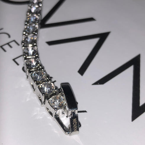 Niovani Tennis Bracelet! - AAA+ Cubic Zirconia! - Sparkling! - Men/Women - Free Box Packaging!