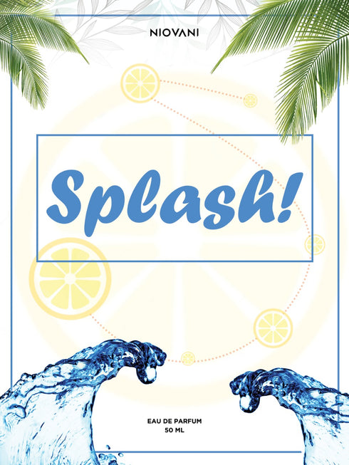 Splash! - Unisex Fresh Fragrance! - Niovani Exclusive! - 50ML! - Tropical & Energizing! - Long Lasting Strength! - Free Box Packaging!