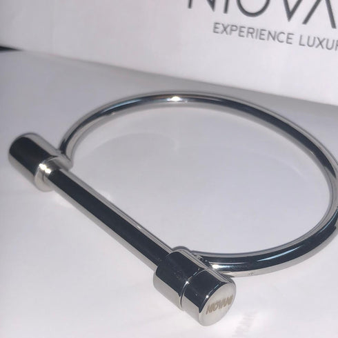 Niovani - Phoenix Bracelet! - Medium Size! - Modern Design! - Pure Stainless Steel! - Silver - Free Box Packaging!