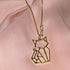 Origami Cat Necklace - 24K Gold Plated! - Free Box Packaging! - 10% of the Profits allocated to the feeding of stray Cat's!