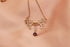 Vintage Me! - Gold Plated Necklace - AAA+ Cubic Zirconia Royal Purple Stone! - Free Box Packaging!