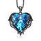 Niovani Pure Love Necklace! - Dark Angel Blue! - Genuine European Crystals! - Pure Rhodium Plated!