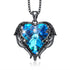 Niovani Pure Love Necklace! - Dark Angel Blue! - Genuine European Crystals! - Pure Rhodium Plated!