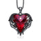 Niovani Pure Love Necklace! - Dark Angel Red! - Genuine European Crystals! - Rhodium Plated! - Sparkling