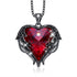 Niovani Pure Love Necklace! - Dark Angel Red! - Genuine European Crystals! - Rhodium Plated! - Sparkling