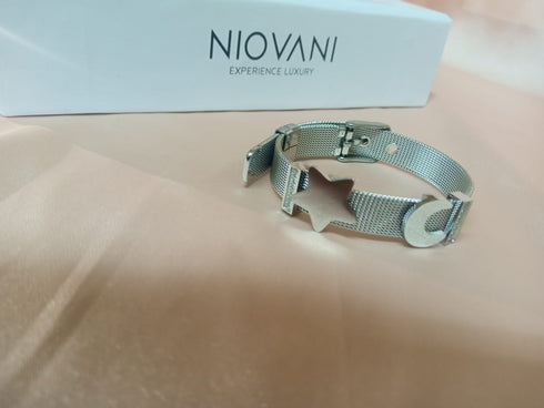 To The Moon & Back! - Sparkling Adjustable Bracelet! - Fine Stainless Steel! - Free Box Packaging!