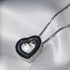 You & I - Love Necklace! - Rhodium Plated! - AAAAA Cubic Zirconia! - Free Box Packaging!
