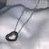 You & I - Love Necklace! - Rhodium Plated! - AAAAA Cubic Zirconia! - Free Box Packaging!