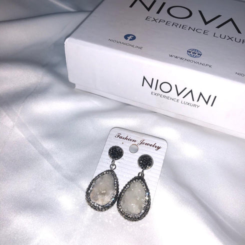 Turkish Affair! - Statement Drop Earrings! - Gemstones with AAAAA Cubic Zirconia! - Free Box Packaging!