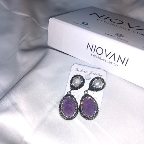 Turkish Affair! - Statement Drop Earrings! - Gemstones with AAAAA Cubic Zirconia! - Free Box Packaging!