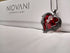 Niovani Pure Love Necklace! - Dark Angel Red! - Genuine European Crystals! - Rhodium Plated! - Sparkling