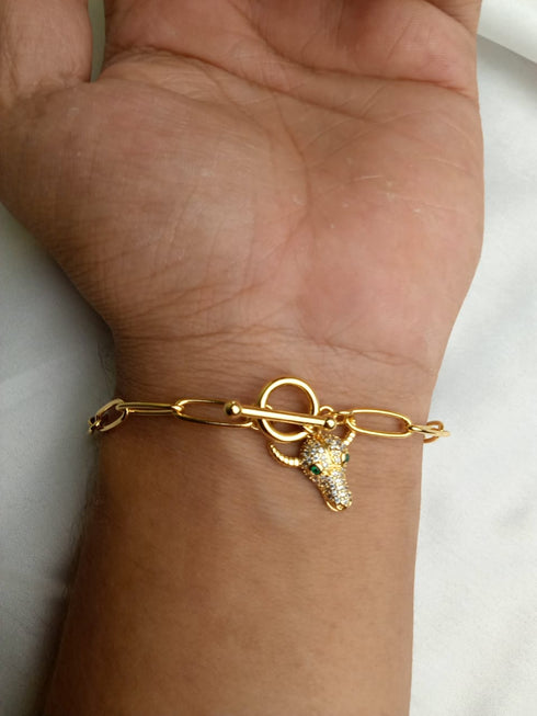 Egyptian Dust! - 14K Gold Plated Bracelet! - T Bar Lock! - Free Box Packaging!