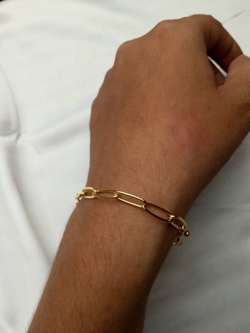 Egyptian Dust! - 14K Gold Plated Bracelet! - T Bar Lock! - Free Box Packaging!