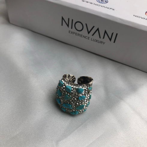 Turkish Princess Ring! - Adjustable Size! - Handcrafted - AAA+ Sparkling Cubic Zirconia - Free Box Packaging!