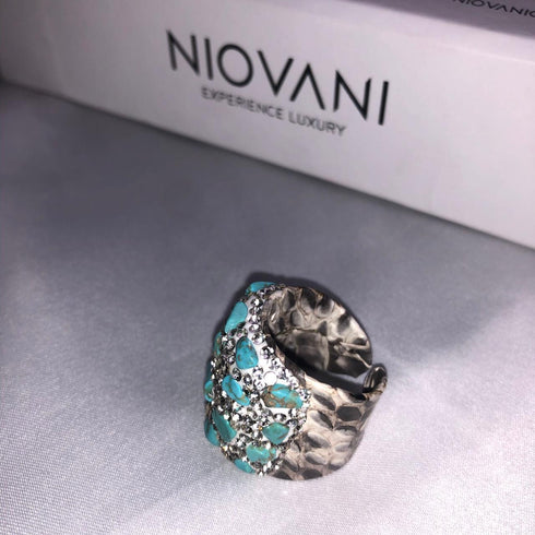 Turkish Princess Ring! - Adjustable Size! - Handcrafted - AAA+ Sparkling Cubic Zirconia - Free Box Packaging!