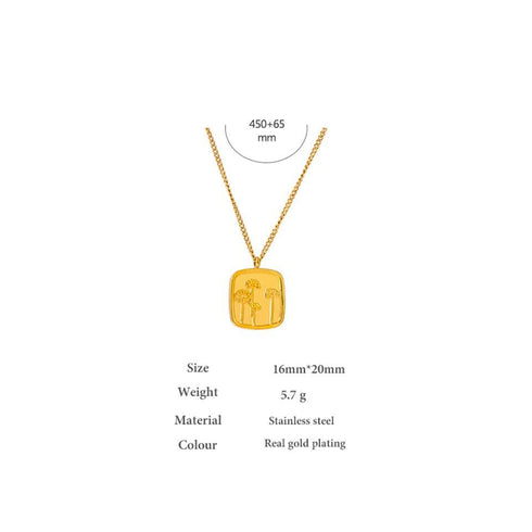 Gold's Garden Necklace! - 18K Genuine Gold Plated over Pure Stainless Steel! - Chic Design! - Free Box Packaging!