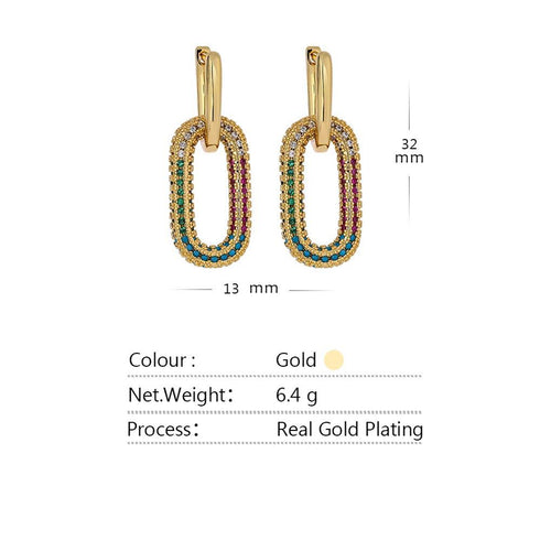 Ladies Night Earrings! - 18K Genuine Gold Plated Over Stainless Steel! - Free Box Packaging!