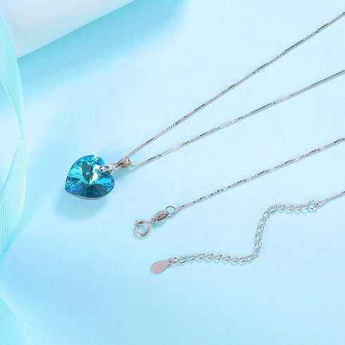 Love Thyself Necklace - Pure Sterling Silver (Chandi) - Genuine European Crystals! - Free Box Packaging!