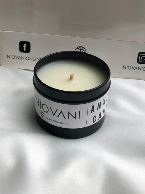 Niovani's Anxiety Candle! - Scented with Calming Calla Lily - Long Lasting - Free Niovani Carry Bag!