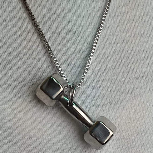 Eat, Sleep, Gym, Repeat Necklace - Sparkling 316L Stainless Steel - Free Box Packaging!