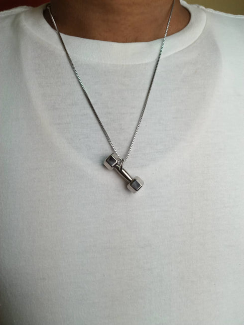 Eat, Sleep, Gym, Repeat Necklace - Sparkling 316L Stainless Steel - Free Box Packaging!